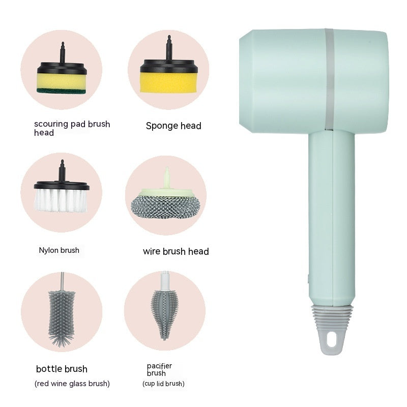 Electric Cleaning Brush Dishwashing Brush Automatic Wireless USB